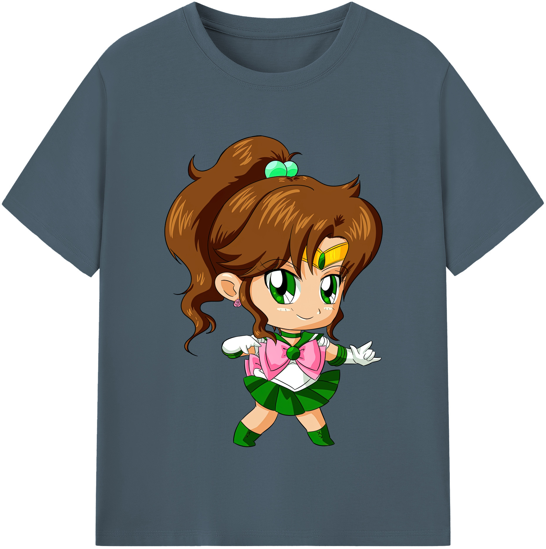 （画像用） 美少女戦士セーラームーン 木野 まこと きの まこと Sailor Moon Kino Makoto （セーラージュピター；Sailor Jupiter） 綿100％半袖Tシャツ（フロントプリント）